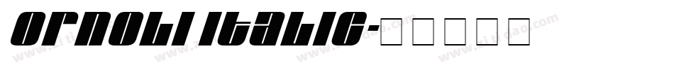 Ornoli Italic字体转换